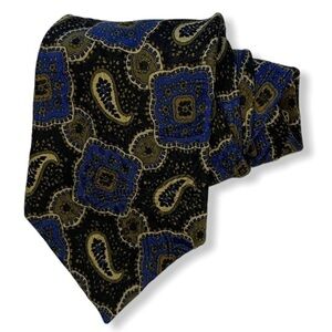 Liberty of London Silk Paisley Tie Blue